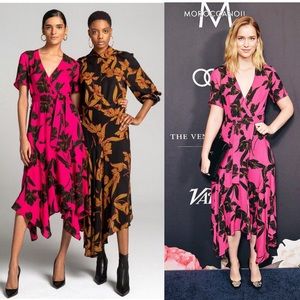 A.L.C Floral-Print Silk Midi Wrap Dress